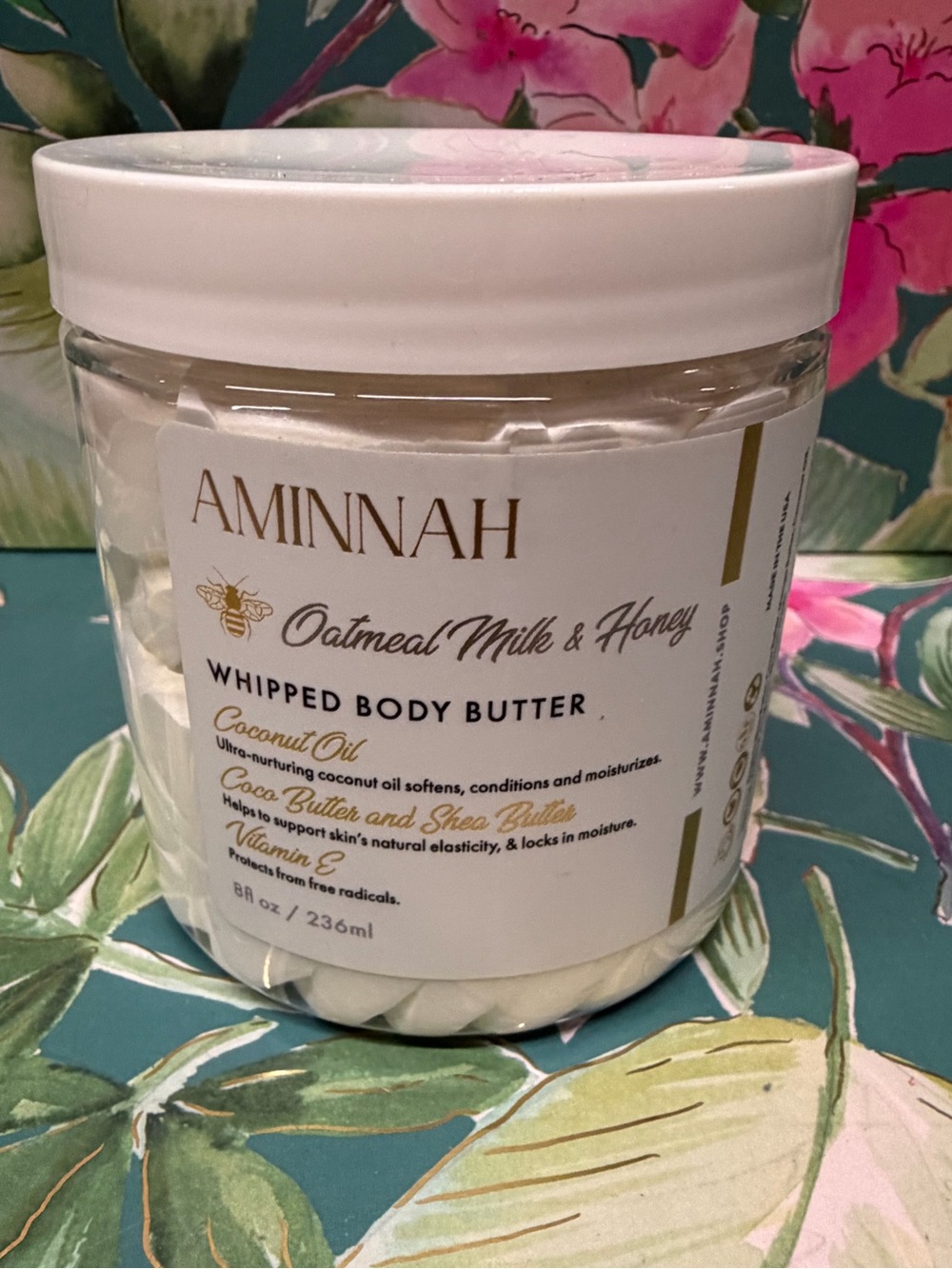 Aminnah Oatmeal Milk & Honey Whipped Body Butter 8oz